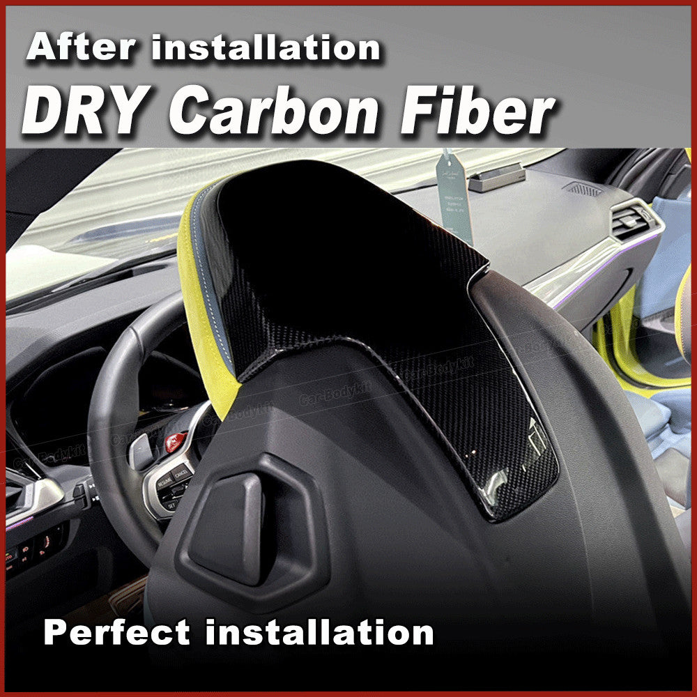 for BMW G80 G82 G83 M3 M4 21-24 Dry Carbon Fiber Front for Seat Back Headrest Cover