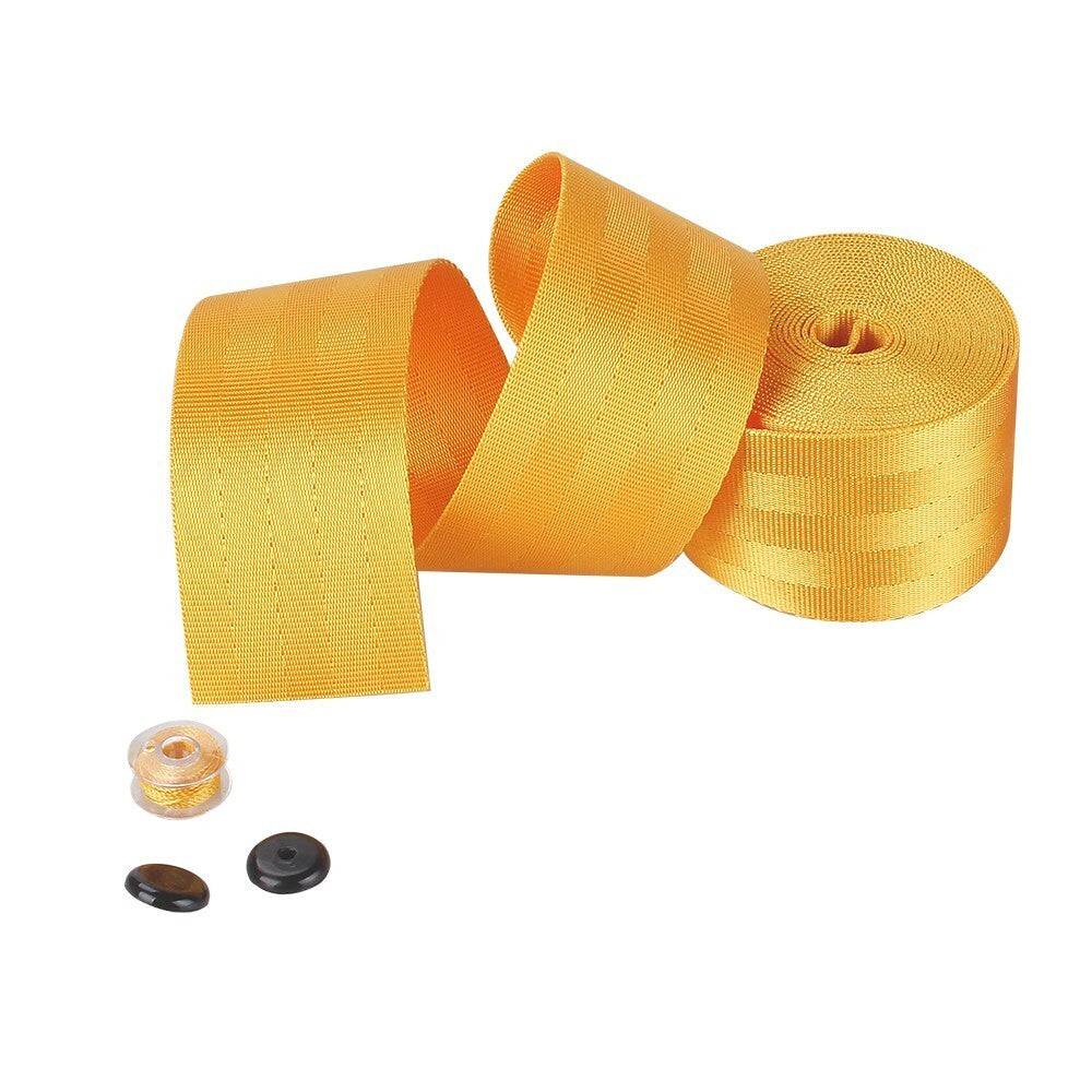 Car for Seat Belt Webbing Polyester for Seat Lap Retractable Nylon Strap Yellow Q