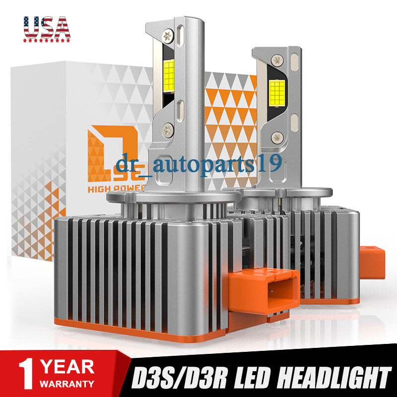D3S D3R LED Headlight Bulbs Super White HID Xenon Conversion Kit 200W 6000K IP67
