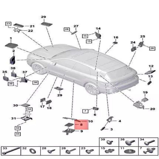90746801 Grip Handle Clamp for Volkswagen for Cayenne 9YA