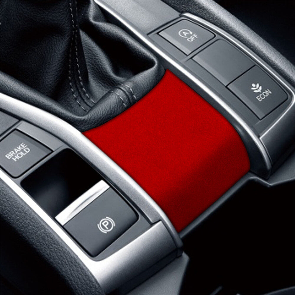 Suede Wine Red Console Gear Shift Lower Panel Cover for Honda for Civic 10th 2016-21