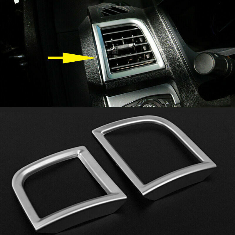 for ford  Explorer 2016-2019 Matte Silver Dash Side Air Vent Outlet Cover Trim