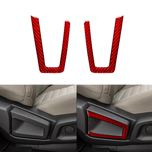 2Pcs Red Carbon Fiber Rear Console Storage Cover Trim For Supra 2019-2022 v