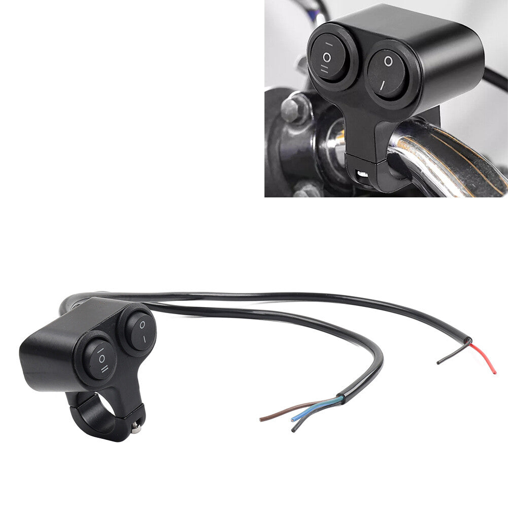 7/8 Motorcycle ATV Dual Button On Off Switch Handlebar Headlight Fog Spot Light