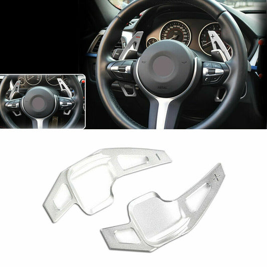 Silvery Steering Wheel Gear Shift Paddle ExtenED for BMW 3 F30 5 Series F10 F18