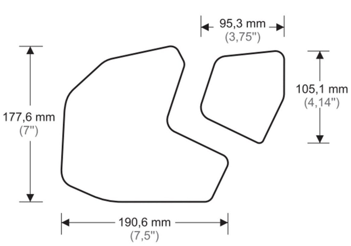 4 X Tank Pad Side Gas Knee Grip Protector for Yamaha MT-09 MT09 FZ-09 2013-2020
