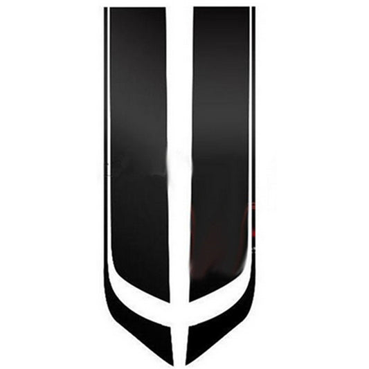 2x Black Racing Sports Vinyl Stripe Decal Car Hood Graphics Sticker for All Cars