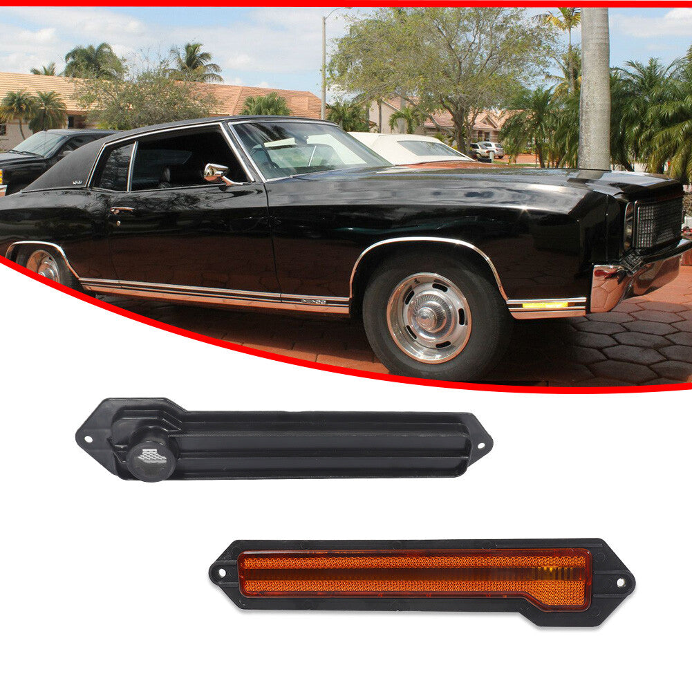 Suitable for 70-72 Monte Carlo OE style amber lens front marker light set- v