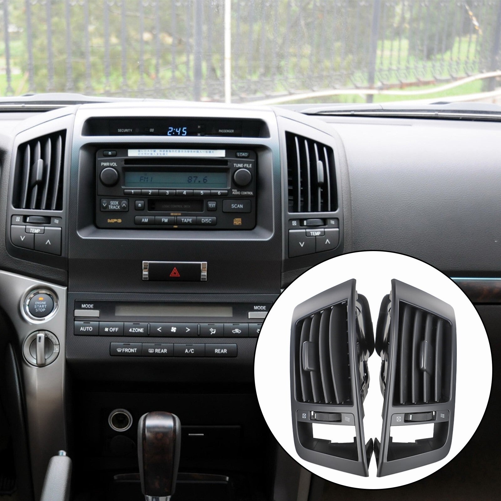 2x for Toyota For Land For Cruiser LC200 2008-2013, Air Conditioner Outlet Vents