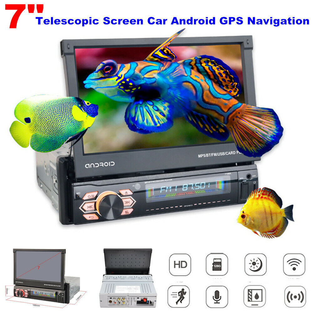 7-inch retractable screen Android navigation integrated MP5 player for car use n