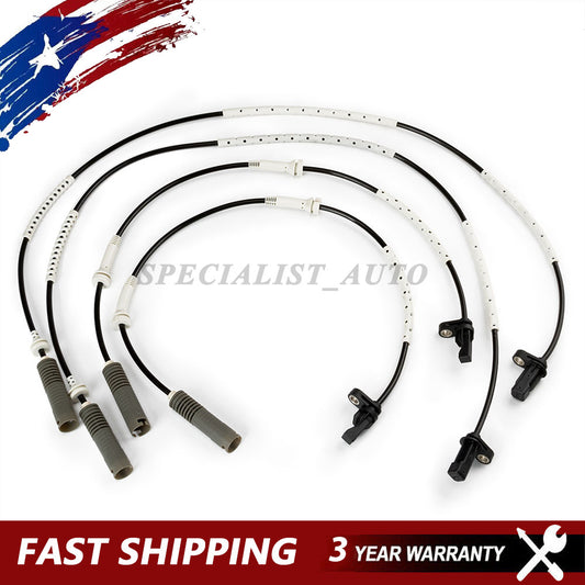 4x compatible with for BMW 34526760425 34526760424 ABS wheel speed sensor 128i 328i E82 E90