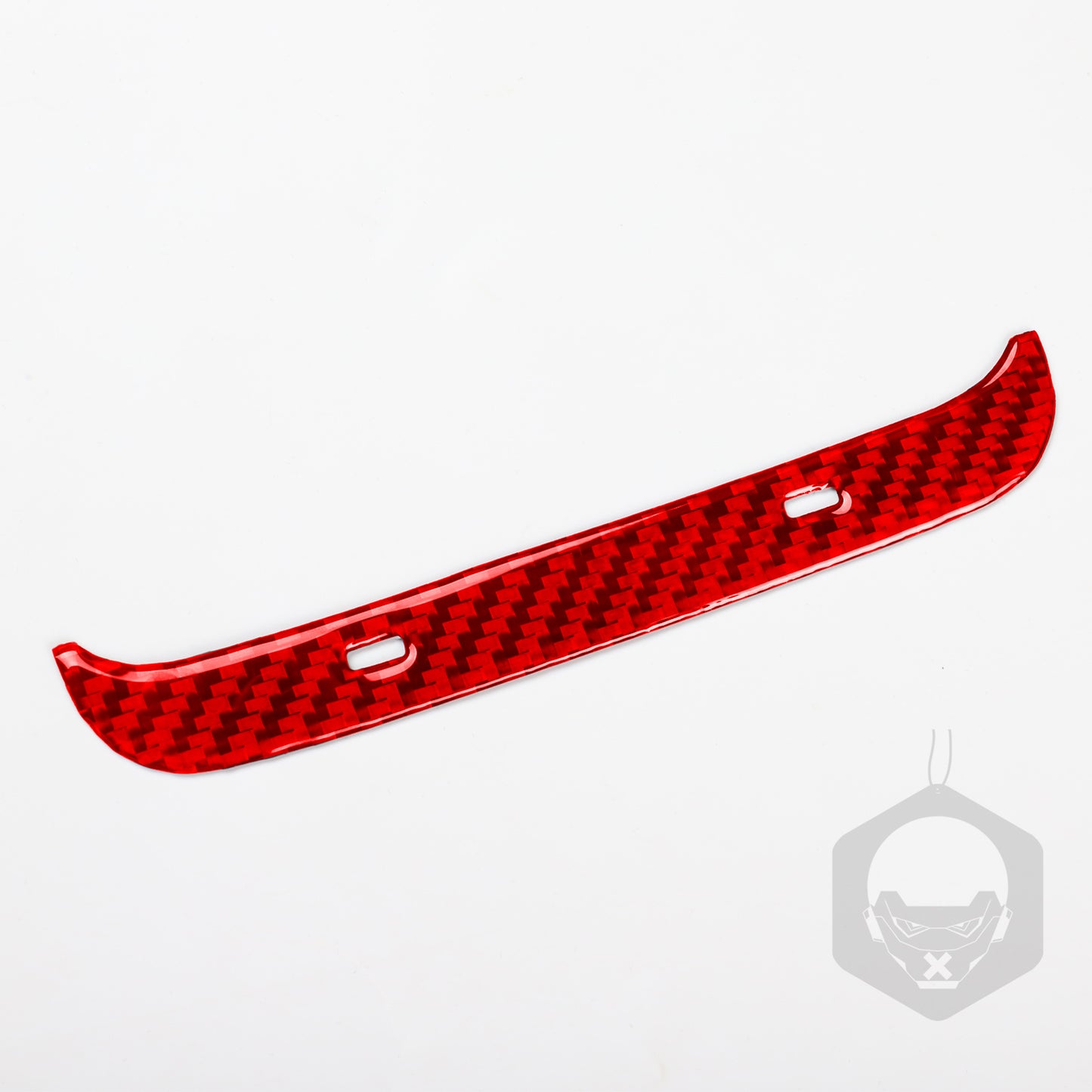 The red carbon fiber interior rear vent cover trim is suitable for Model 3/Y- n