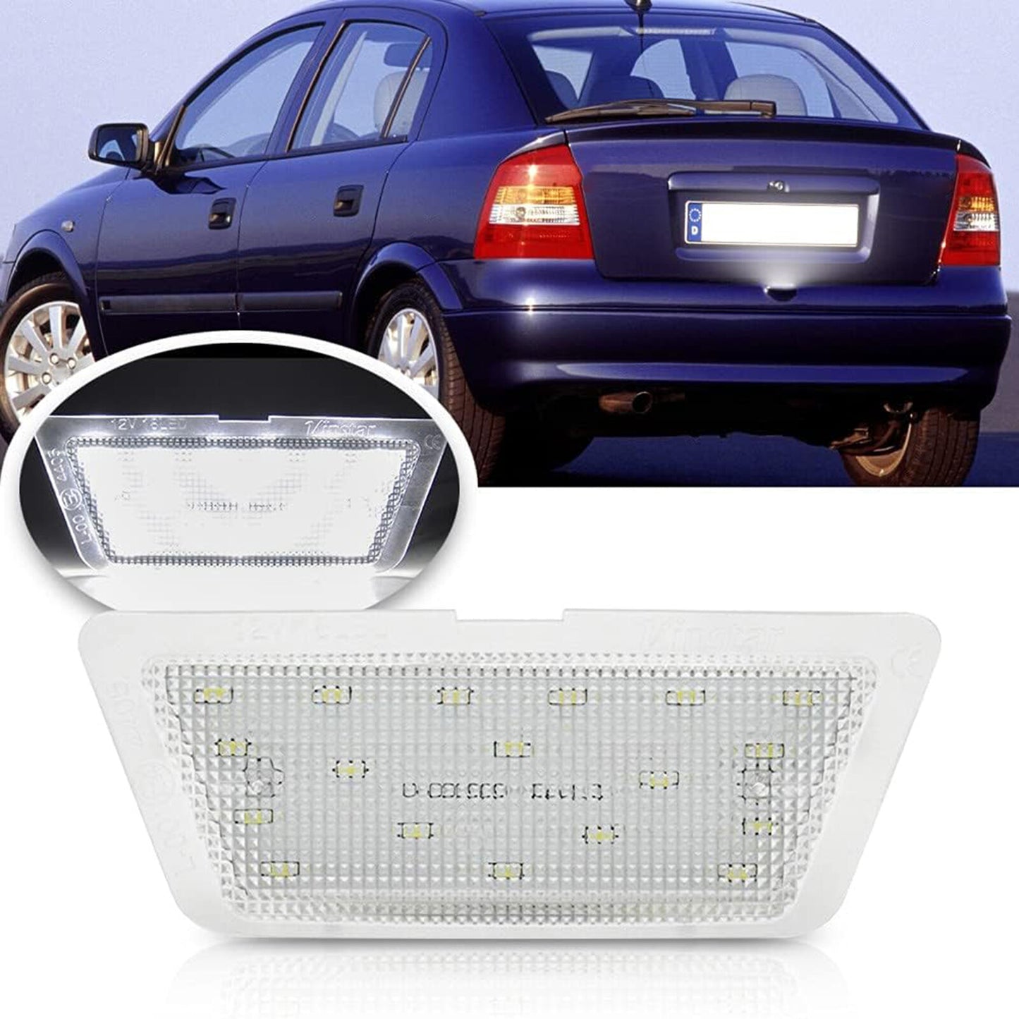 LED Number Plate Lights for Vauxhall Astra G MK4 for Vauxhall Astra G MK4 1998-2004 Q