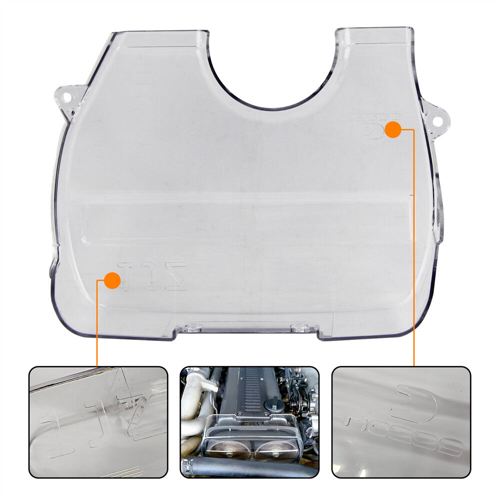 Clear Cam Timing Belt Cover for Toyota Supra Chaser Soarer Cresta 1JZ 1JZGTE