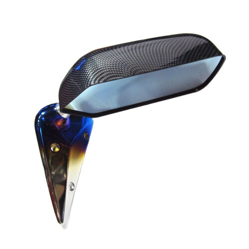 Manual transmission car adjustable Retro F1 style side mirrors with carbon fiber finish L + R- n