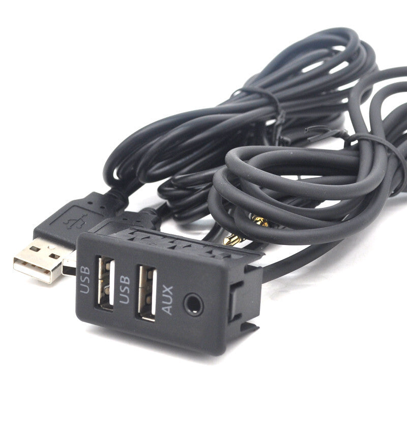 Dual USB AUX Ports socket cable Kit for VW for Golf Mk7 7 Transporter T6 Retention v