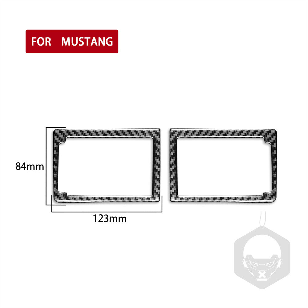 2¡Á Soft Carbon Fiber Inner Side Air Vent Outlet Cover for Ford for Mustang 1996-2003