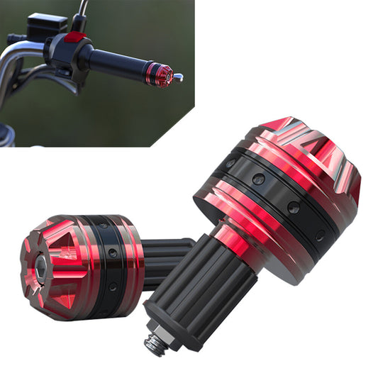 CNC Aluminum Motorcycle Handle Grips End Bar Handlebar Plug Cap Slider Red Q