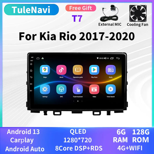 for Kia RIO YB KX Cross Stonic Android CarPlay Car Radio GPS Video Player Screen