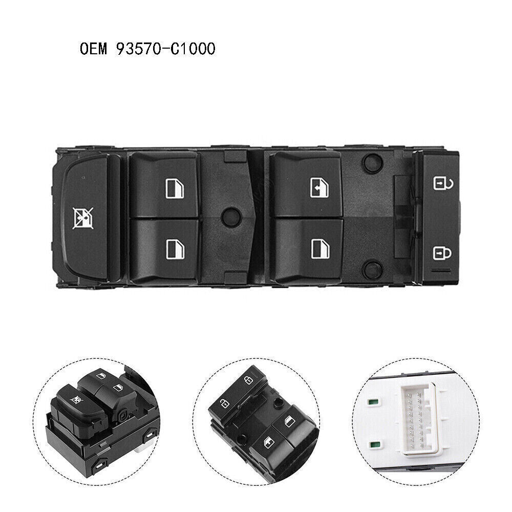 for Hyundai Sonata 15-19 Power Window Main Switch Driver Door Left 93570-C1000 1