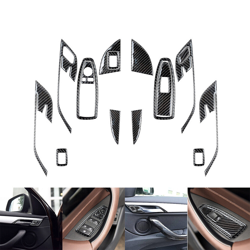21X Carbon Fiber Center Console Dashboard Cover Trim For Explorer 2020-2023 v