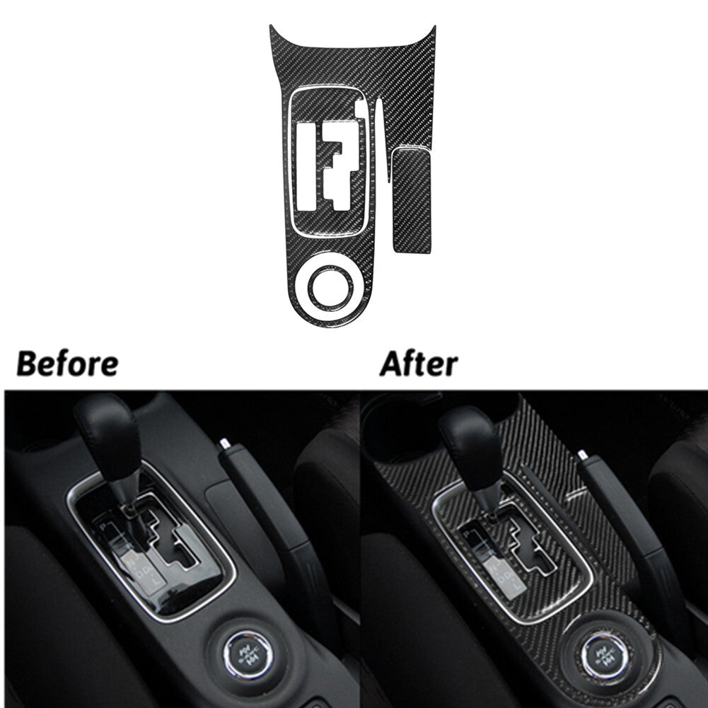 2Pcs Carbon Fiber Speedmeter Surround Cover Trim Sticker for Chrysler 300 05-07 v