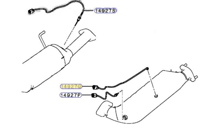 Exhaust High Temper Sensor Set fit for Mitsubishi PAJERO 3.2 NS NT NW NX WAGON 2006