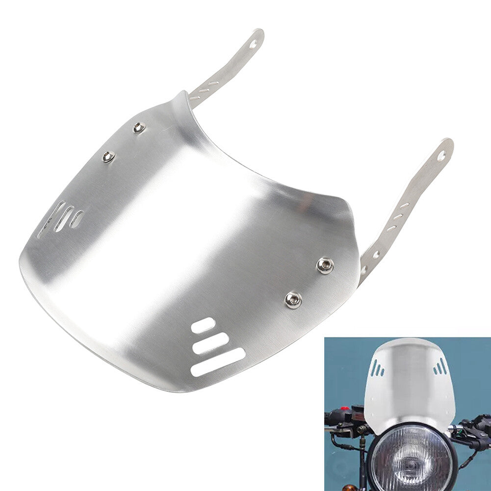 Universal 6-8 Round Headlight Motorcycle Windshield Windscreen Fit for Harley