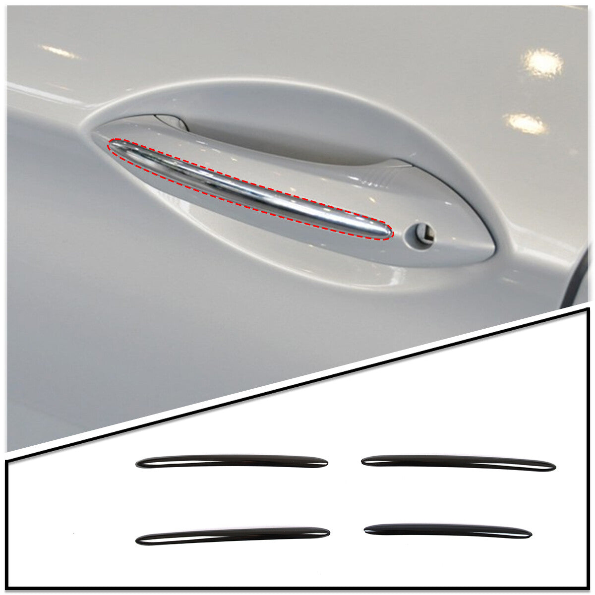ABS carbon fiber center console side strip trim cover for Corvette C8 2020-2024