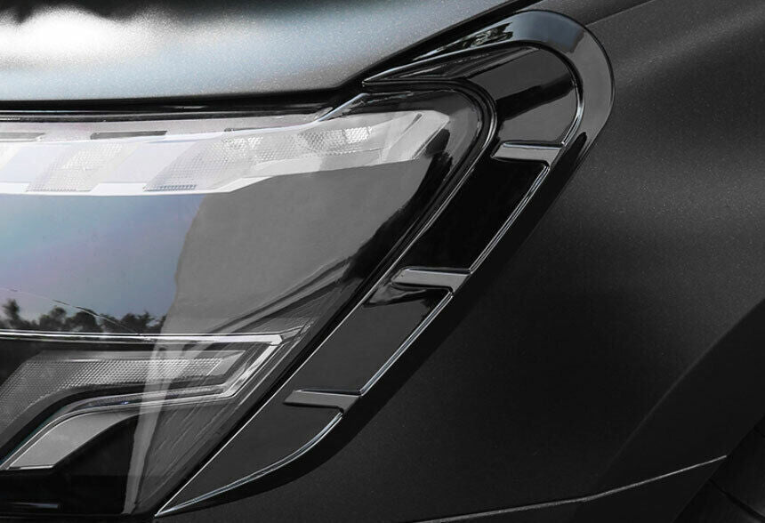 ABS Gloss Black Front Headlight Lamp Eyebrow Strip Trim For 2022-2024 for Audi A3 S3