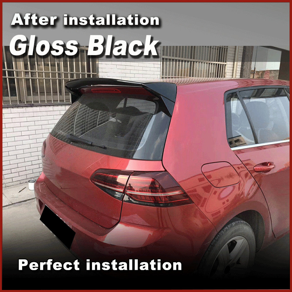 for VW GOLF7 VII Mk7 MK7.5 R Lline 2014-2018 Gloss Black Rear Roof Spoiler Wing