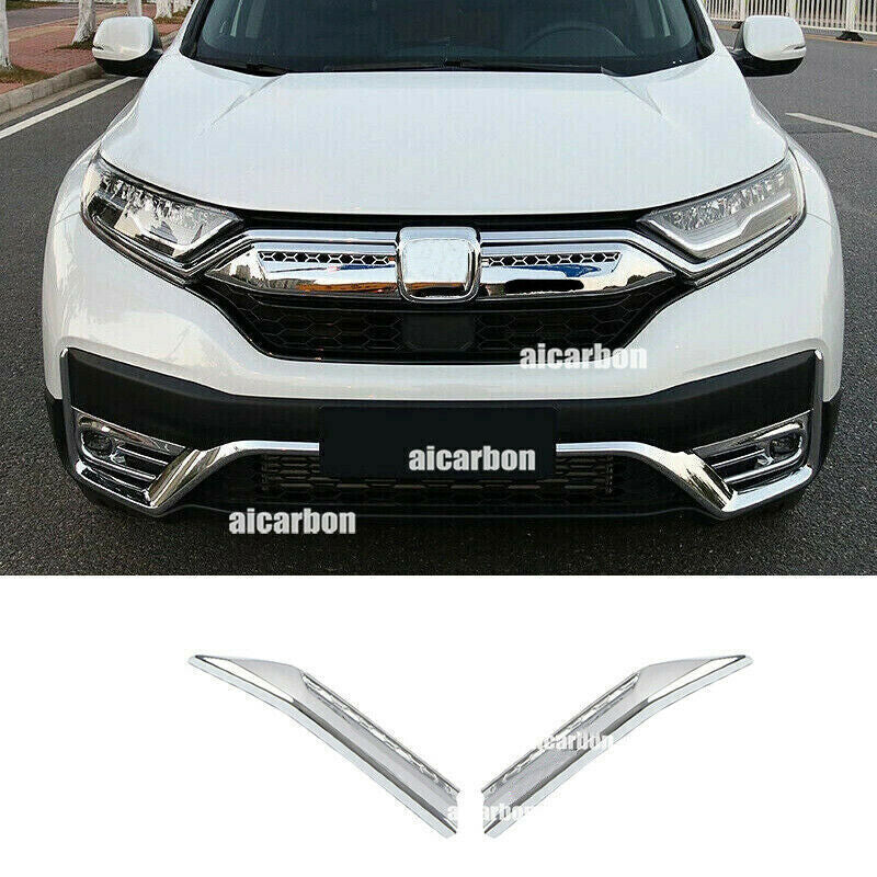 Chrome ABS Front Grill Upper Moulding Decor Cover for Honda CRV CR-V 2020-2022