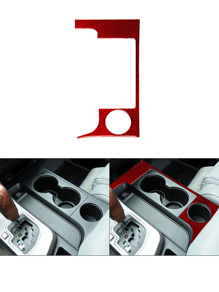 Red Carbon Fiber Interior Gear Shift Panel Cover Trim for Mazda CX-9 2016-2022 v