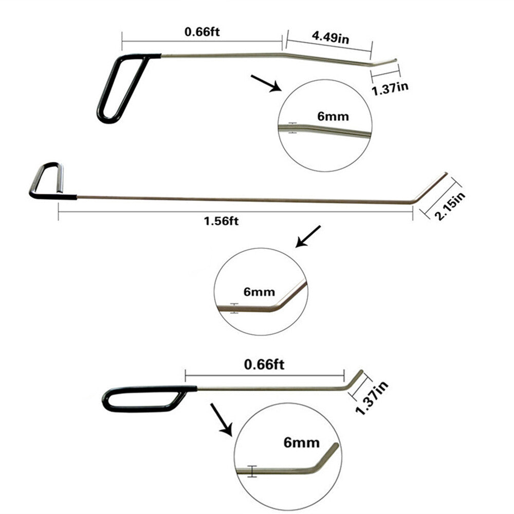 Paintless Dent Removal Tools,Dent Removal Rods,Rod Hook,Down Tap Push Hook v