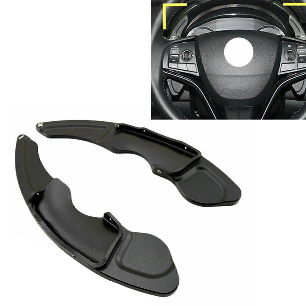 2pcs for Lexus RC NX IS Gear Shifter Steering Wheel Shift Paddle Extension Black