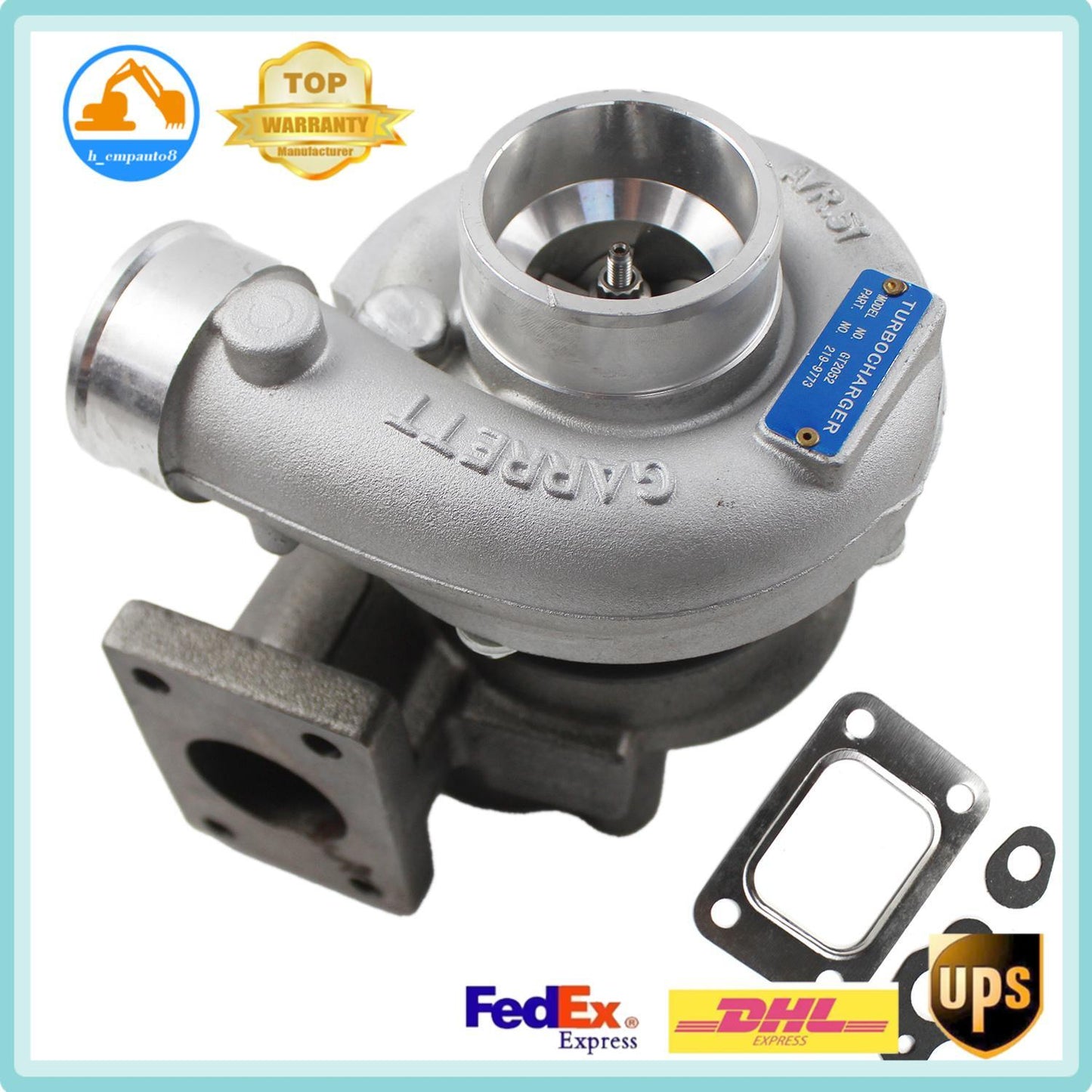 Engine Loader Turbocharger for Backhoe CAT 3054 DHL 219-9773 416D 416C 420D 428C