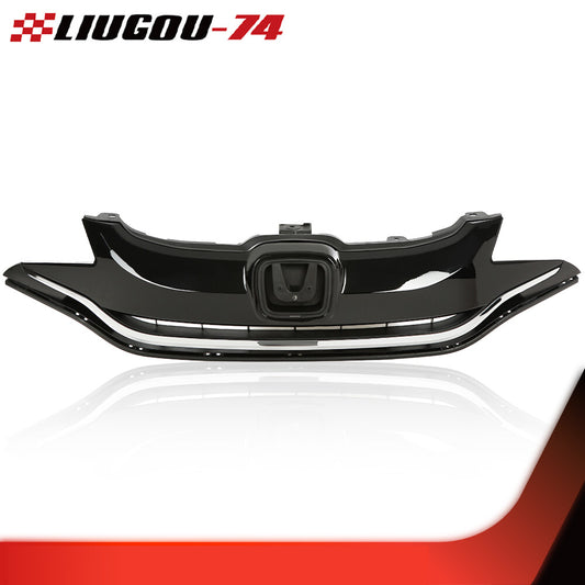 Fits 2015 - 2017 for Honda Grill Upper Bumper Grille for CHRome and Gloss Black 1 Piece Brand New - v