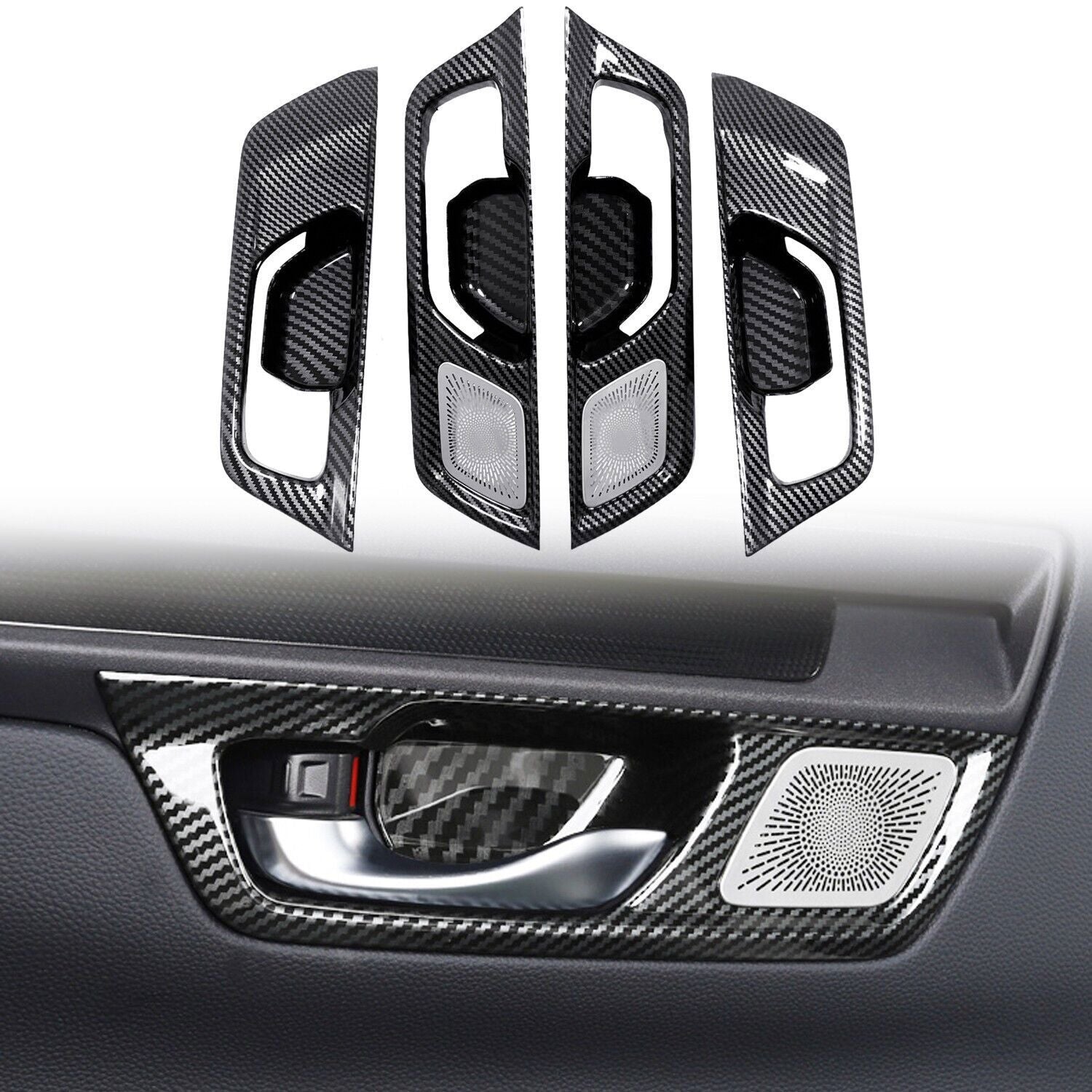 52mm 2-Hole Carbon Fiber Style Cup Car Gauge Mounting Bracket DASH Gauge Capsule Cup Bracket- v