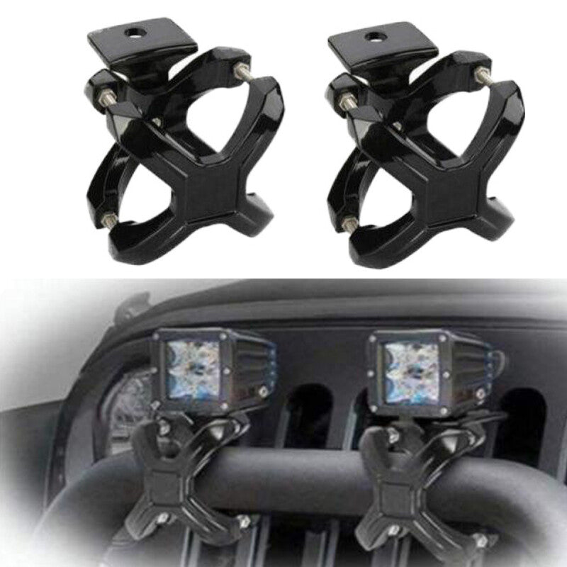 50-76mm Practical Off-road Car Bumper LED Light Bracket Upper Bar Mounting Clamp v