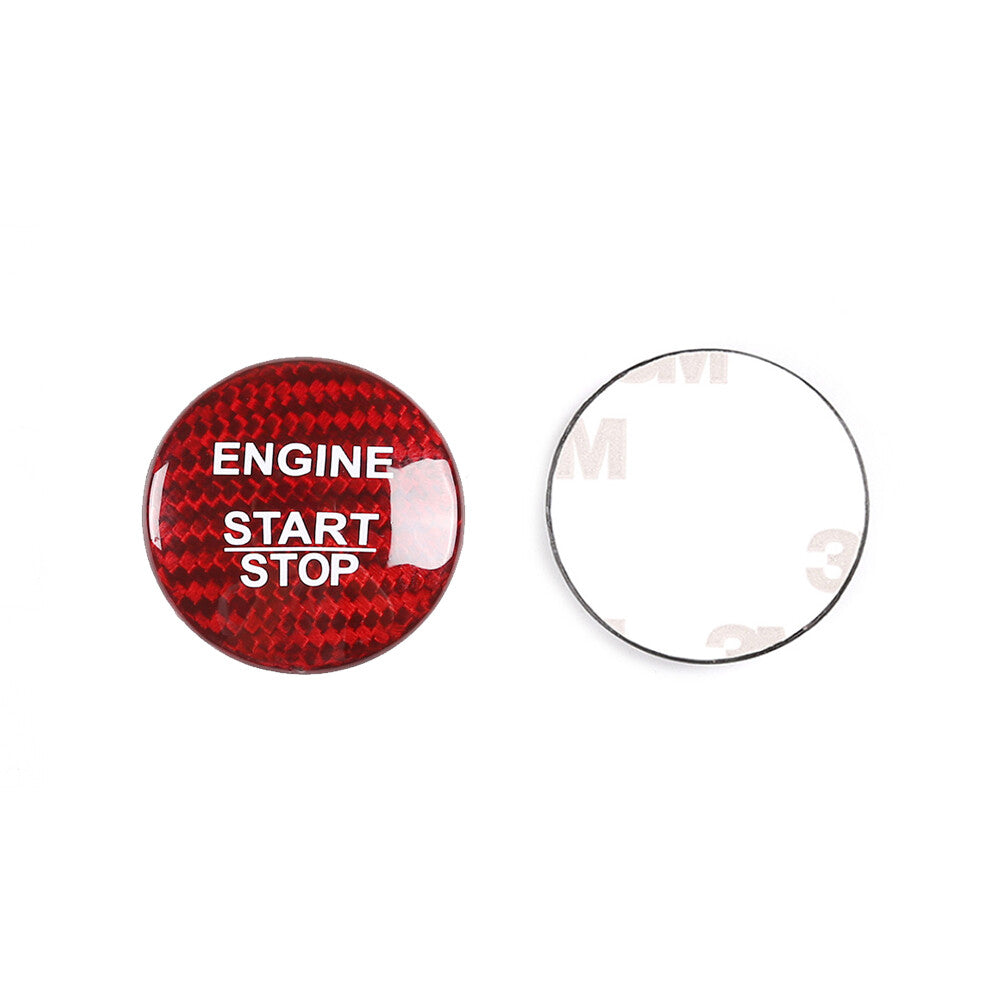 Red Carbon Engine Start Stop Button Cover for Mercedes-Benz A/B/C/GLA/GLC Class