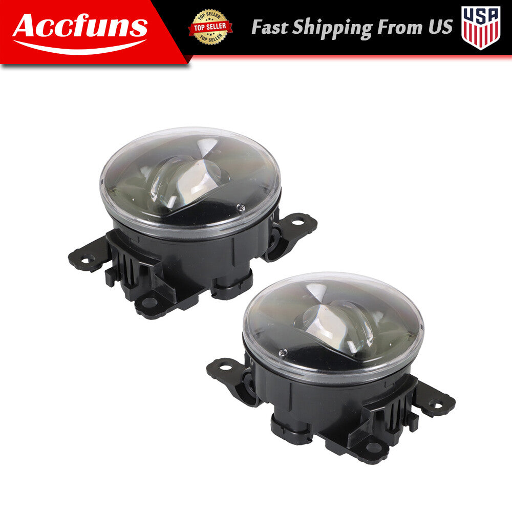 Right + Left LED Fog Light Assembly with 6000K Bulbs for Transit Connect n