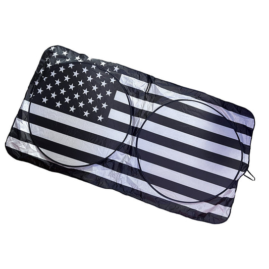 Fit for Chevy Silverado 1500 2500 US Flag Windshield Sun Shade UV Block Cover, v