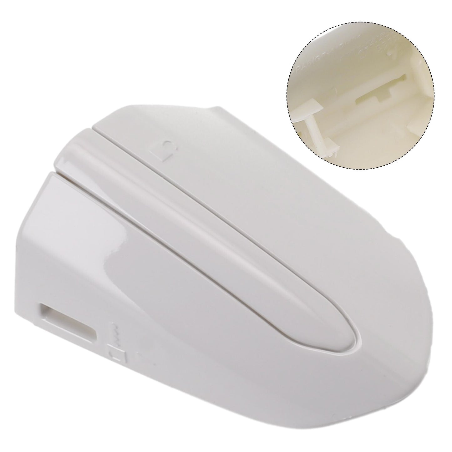 1x White LH Driver Door Handle COVER Trim For- For-Fusion For Edge 2013-2021 v