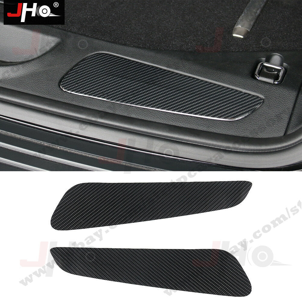 Carbon Fiber Car Rear Trunk Cover Trim Sticker Black for Jeep Grand Cherokee