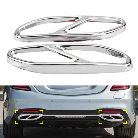Fit for Mercedes Benz S Class W222 18-24 Exhaust Muffler Pipe Tip Tailpipe Cover Q