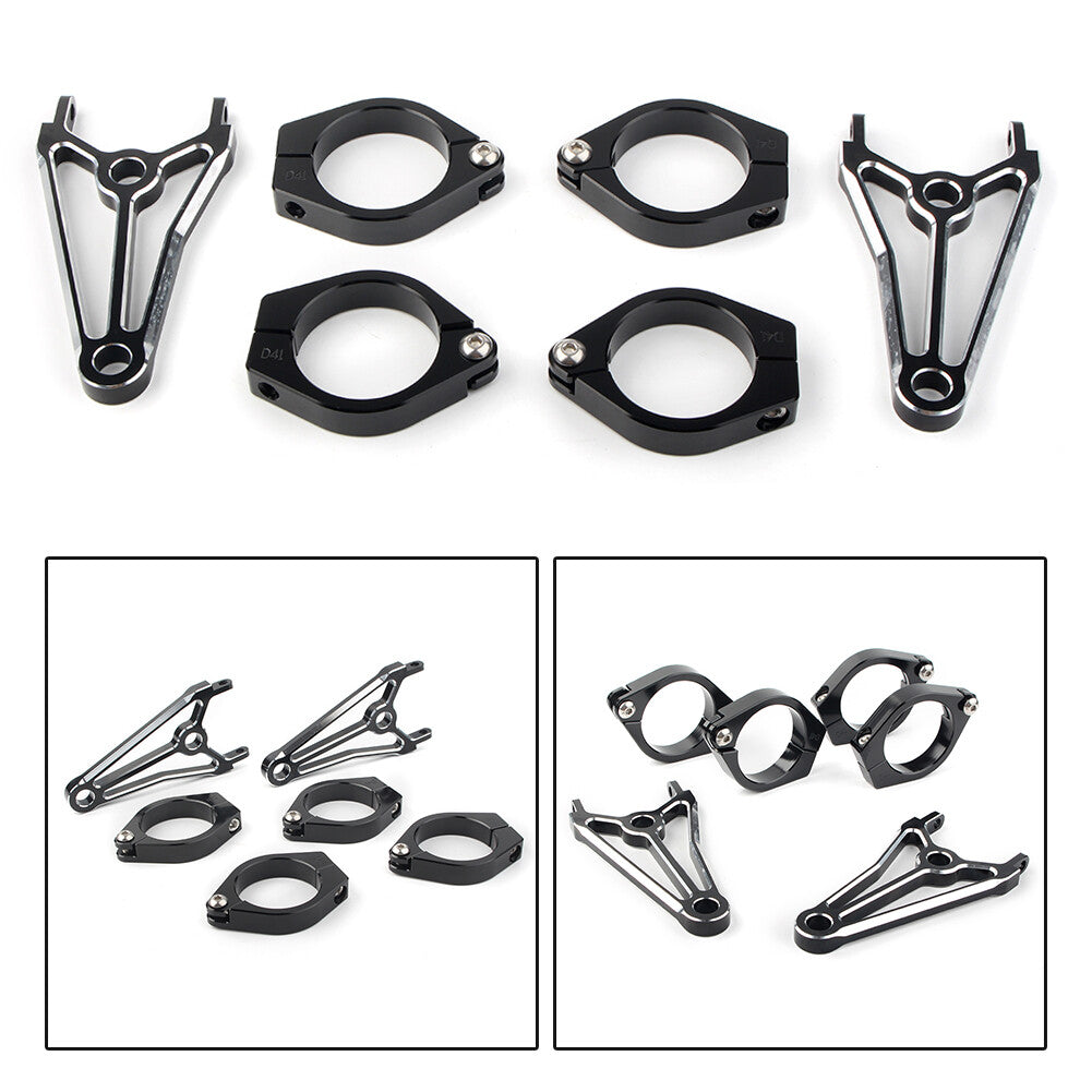 For Cafe Racer 41mm blk Motorcycle Headlight Mount Bracket Fork Head Lamp Holder Q