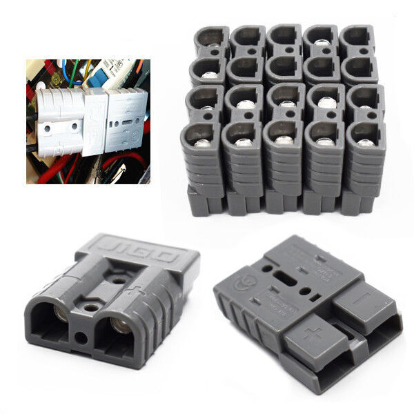 1 set of 50A 6AWG battery quick connectors for connection and disconnection, durable for winches and trailers. n