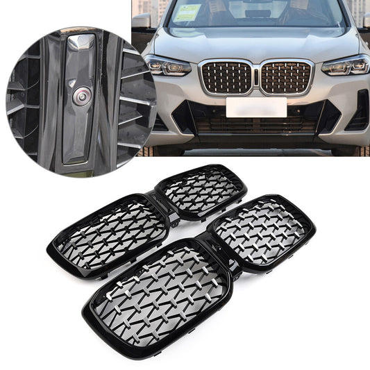 Meteor Style Front Bumper Kidney Grille Grill for BMW X3 X4 G01 G02 G08 2022-23