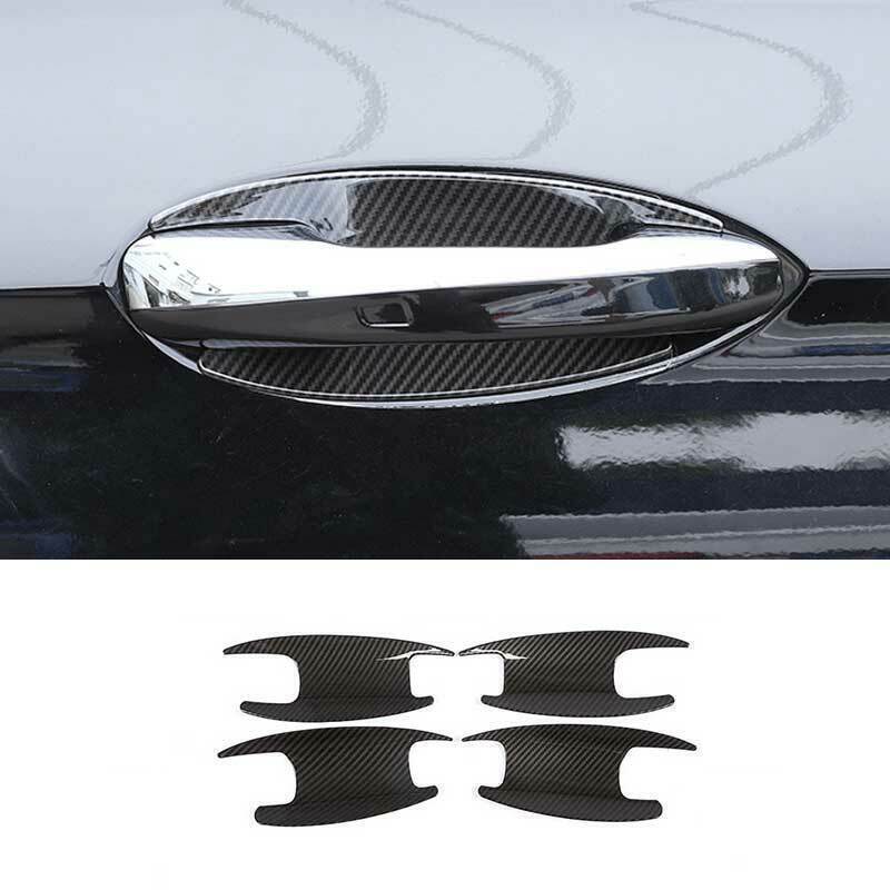 ABS Carbon Fiber Outside Door Bowl Cup Cover Trim for Benz E-Class 2018-2020 n
