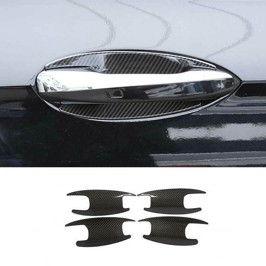ABS Carbon Fiber Outside Door Bowl Cup Cover Trim for Benz E-Class 2018-2020 n